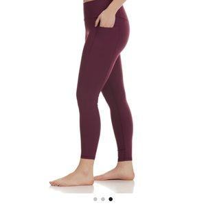 New Spyder Burgundy Leggings with Floating Pockets SZ S